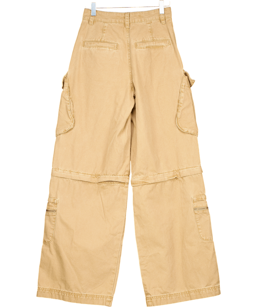 Ann Andelman Beige Camel Cargo Trousers UK XS - Reliked