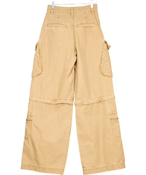 Ann Andelman Beige Camel Cargo Trousers UK XS - Reliked