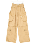 Ann Andelman Beige Camel Cargo Trousers UK XS - Reliked