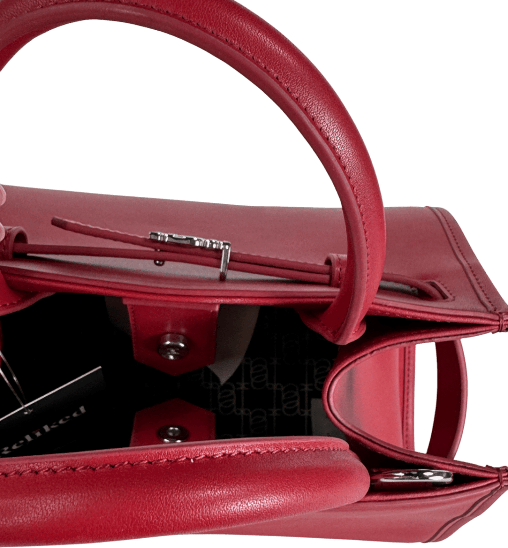 ANNA LOCH Red Rcl Leather Morgan Tote Bag With Crossbody Strap - Reliked