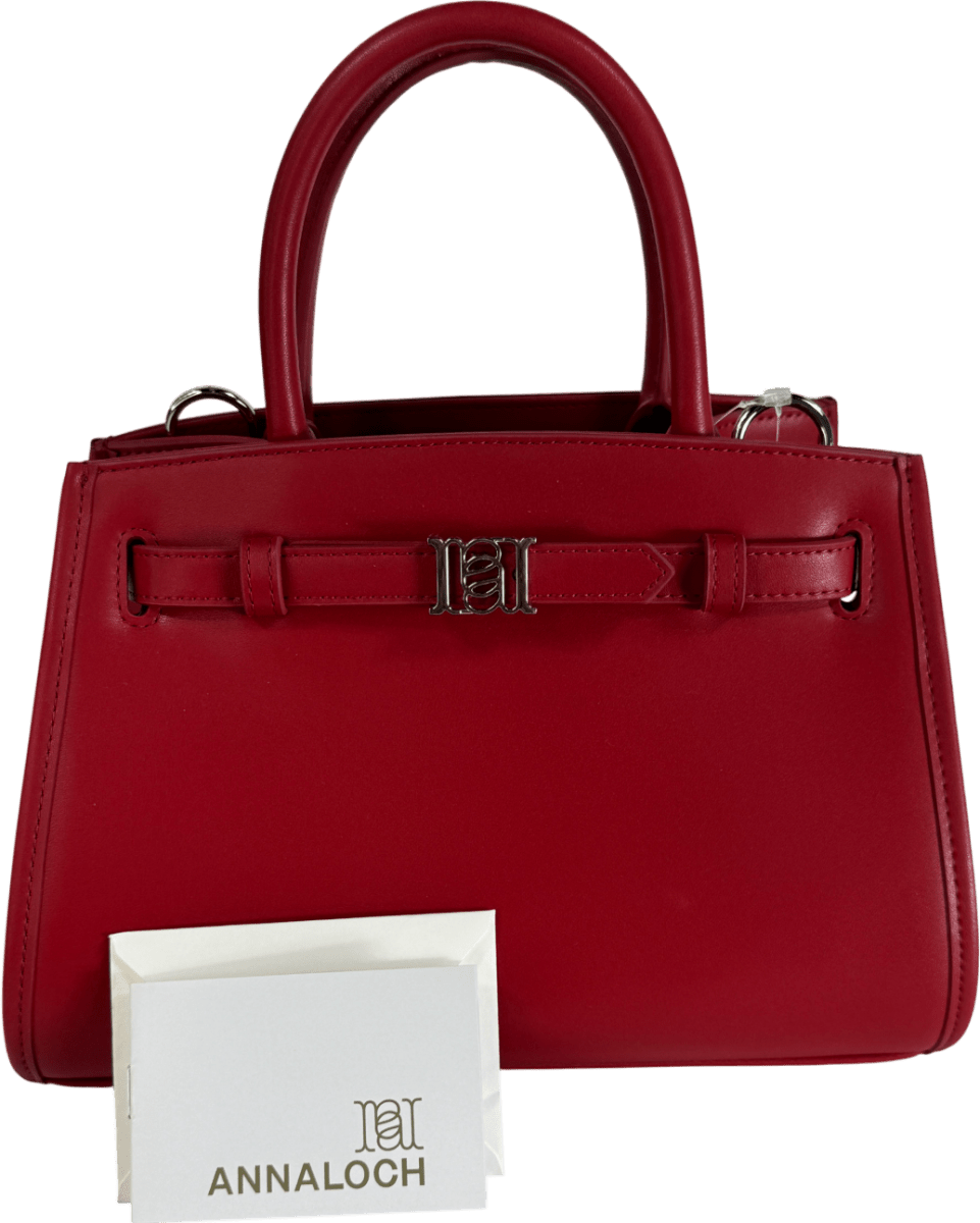 ANNA LOCH Red Rcl Leather Morgan Tote Bag With Crossbody Strap - Reliked