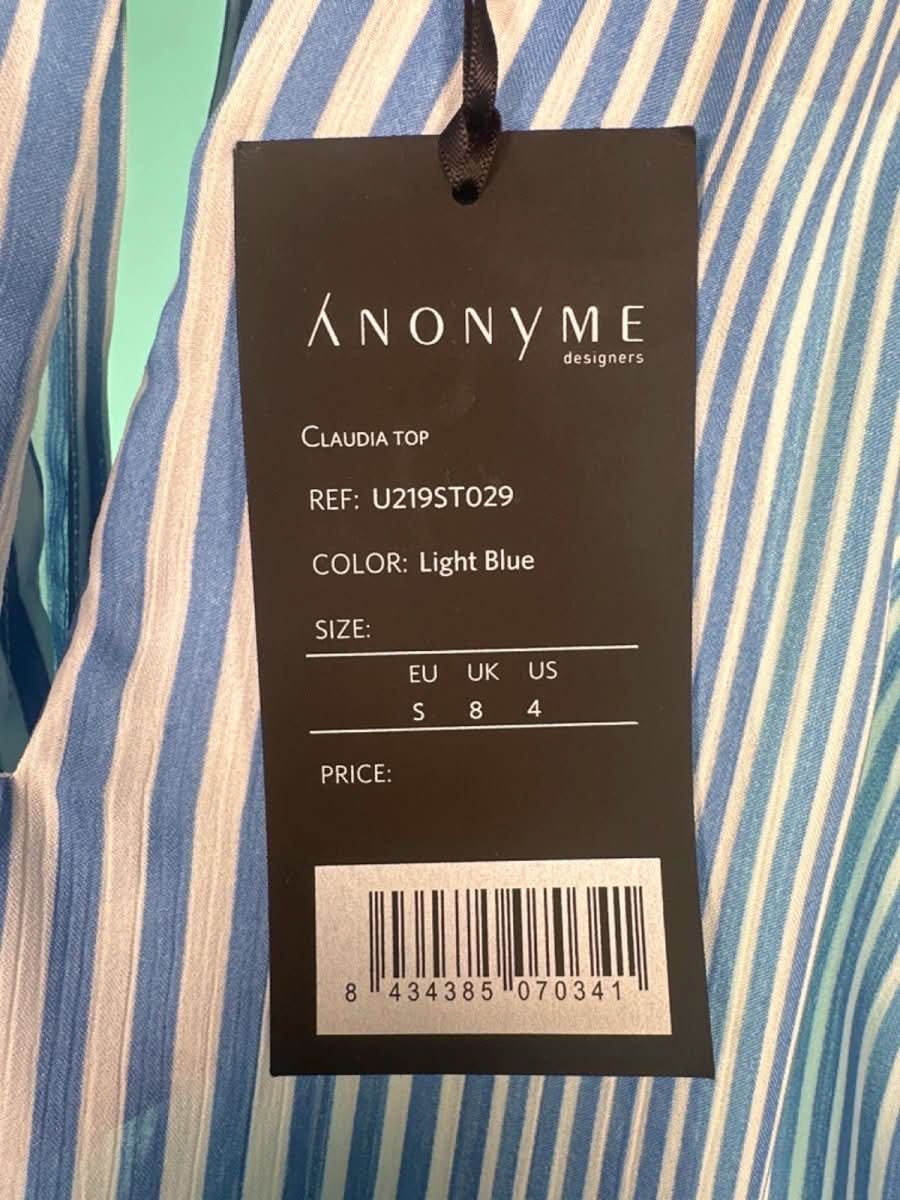 Anonyme Light Blue Claudia Top S - Reliked