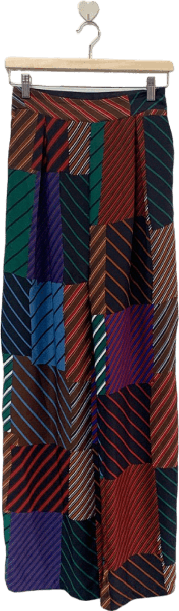 Anonyme Multicolour Striped Palazzo Trousers UK 8 - Reliked