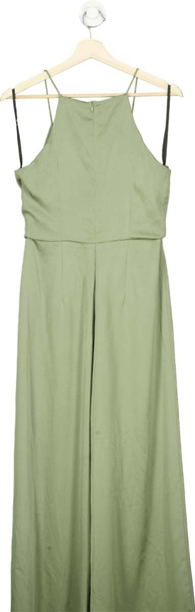 Another Look Olive Green Wide Leg Jumpsuit UK 10 - Reliked
