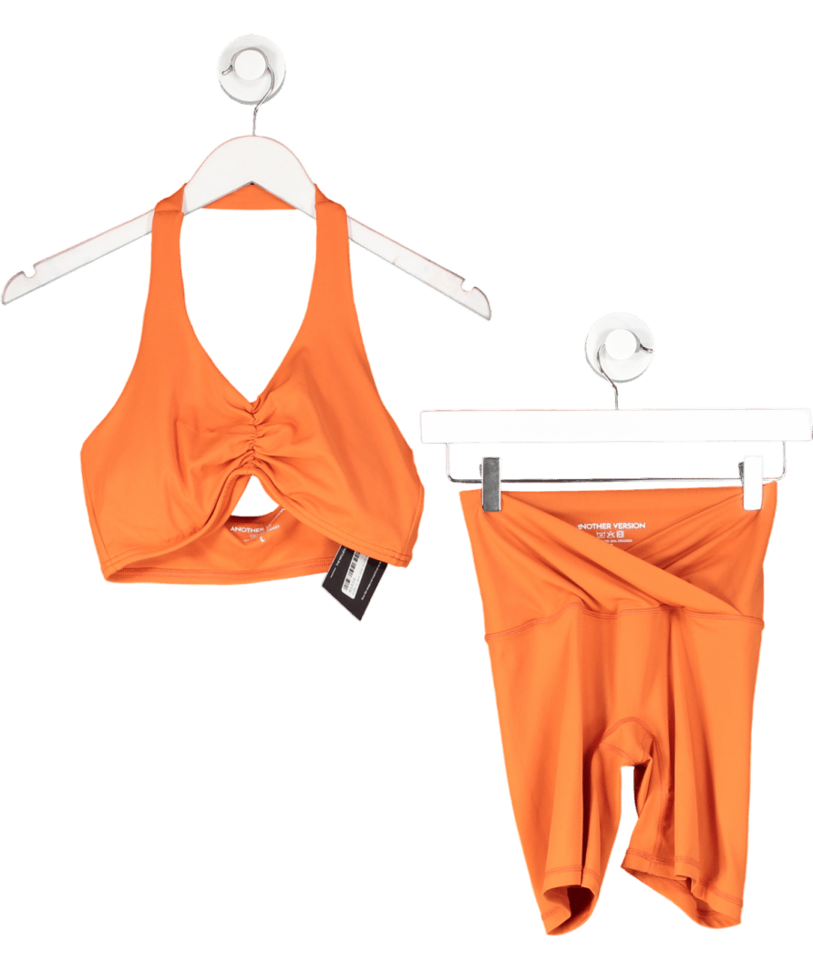 Another Version Orange Skin Ruched Bra And Short UK S - Reliked