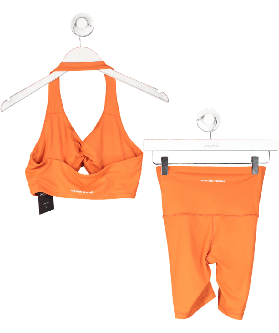 Another Version Orange Skin Ruched Bra And Short UK S - Reliked
