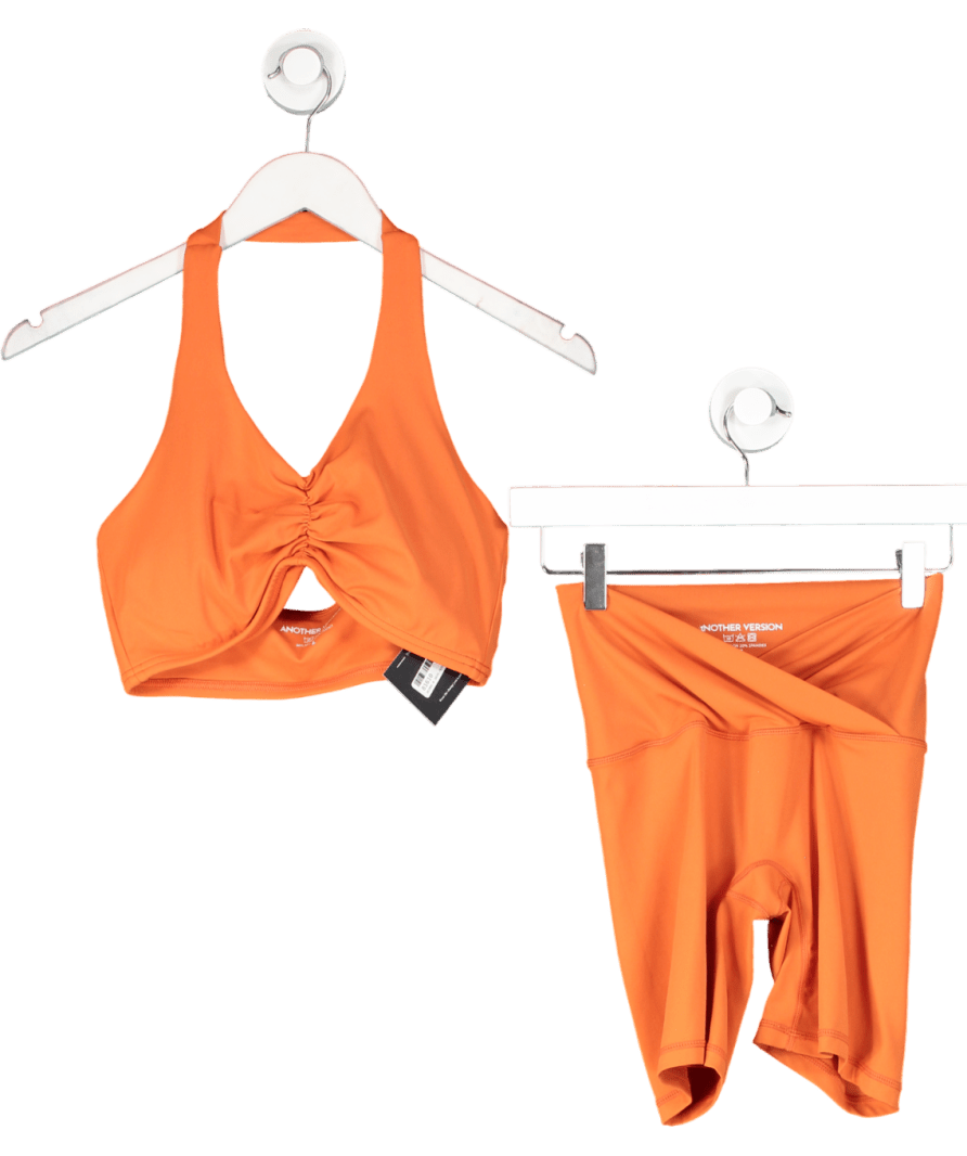 Another Version Orange Skin Ruched Bra And Short UK S - Reliked