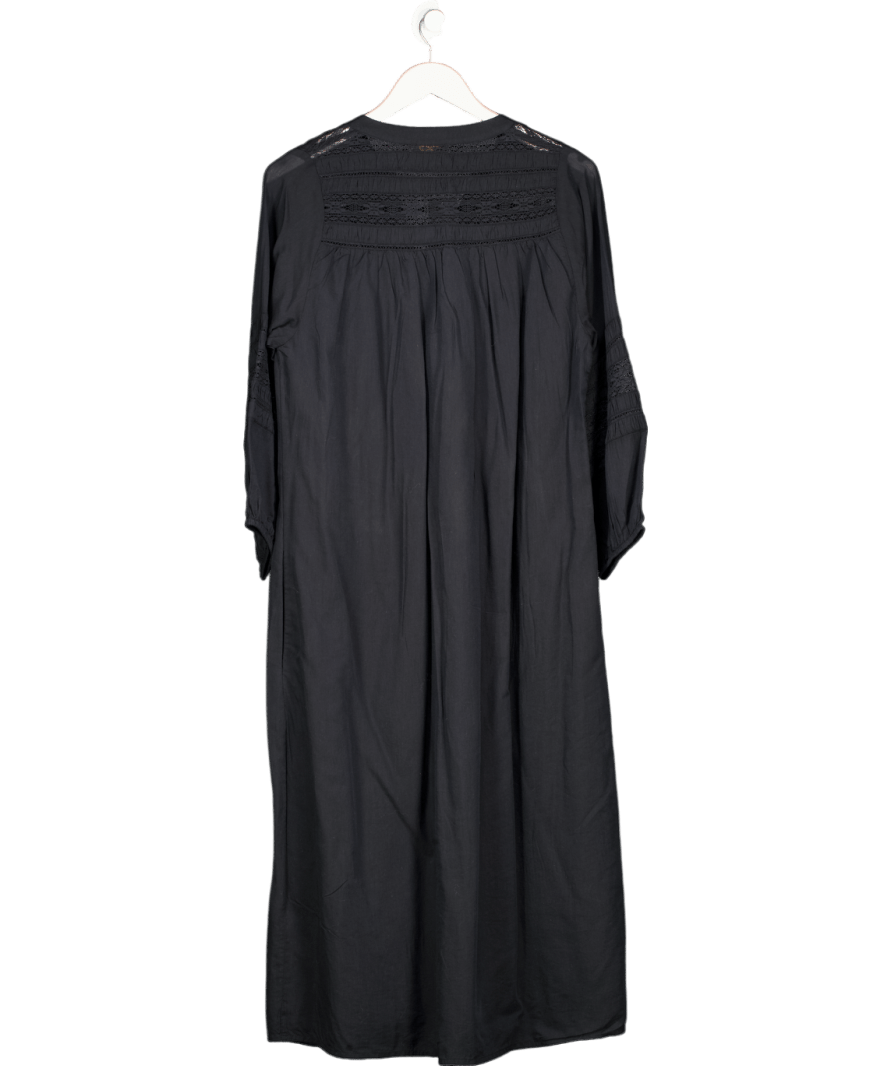 Anthology Black Crochet Lace Trim Dress UK 14 - Reliked