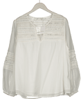 Anthology White Lace Detail Blouse UK 14 - Reliked
