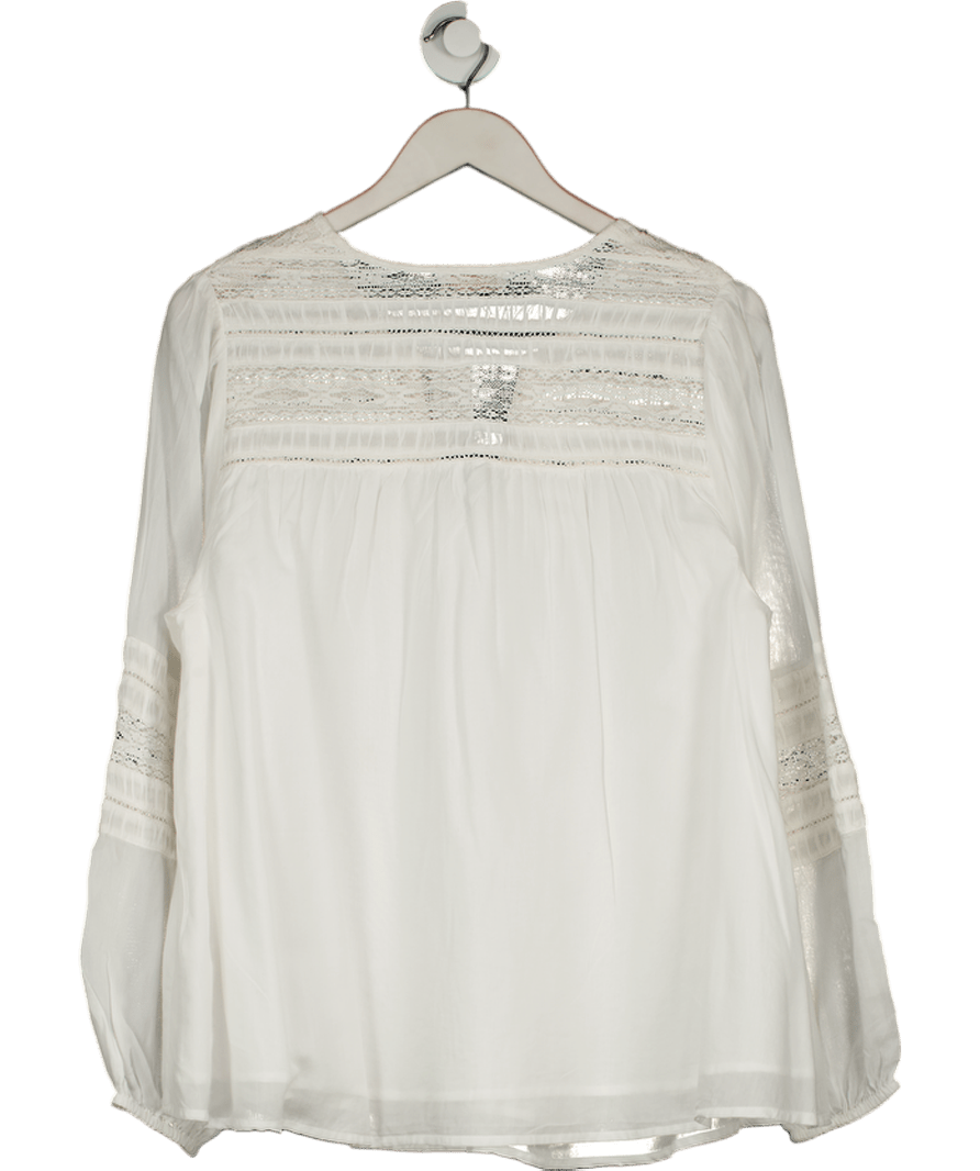 Anthology White Lace Detail Blouse UK 14 - Reliked