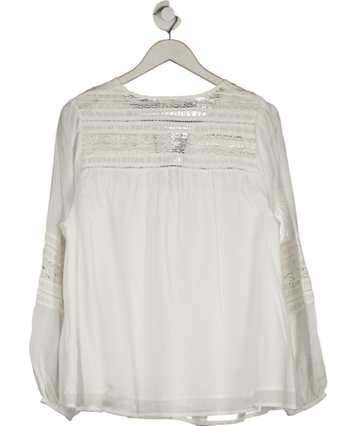 Anthology White Lace Detail Blouse UK 14 - Reliked