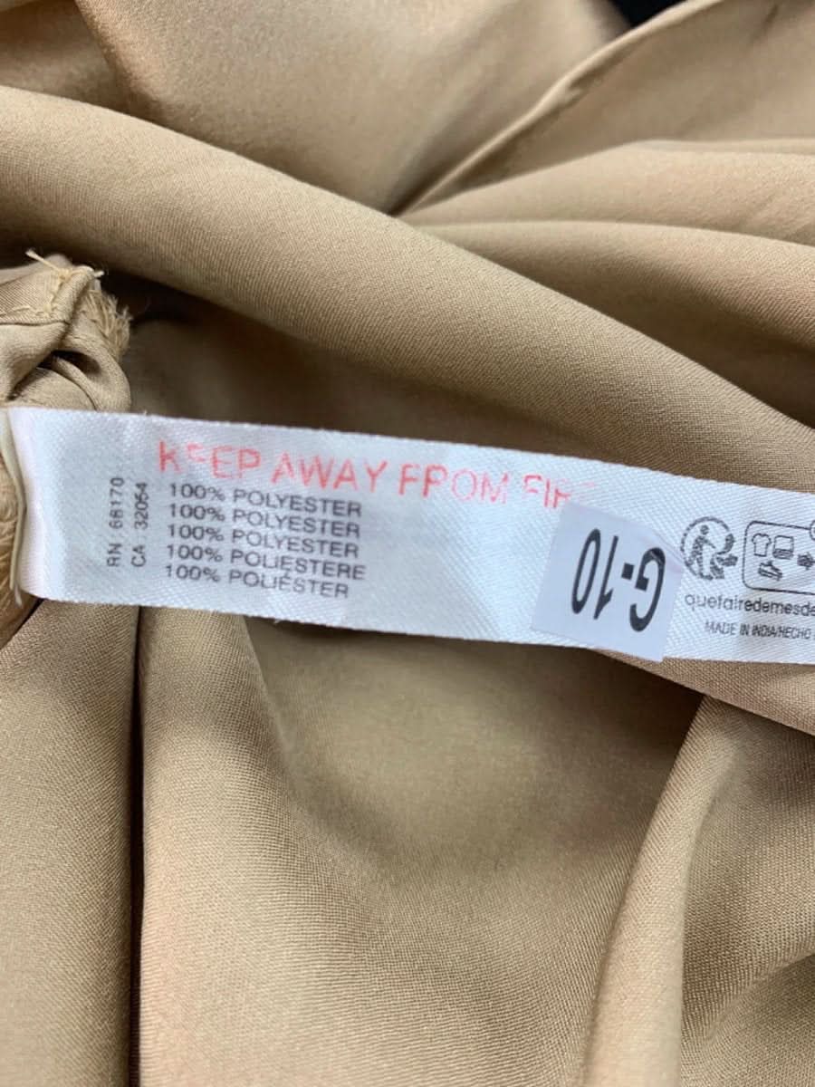 Anthropologie Beige Satin Slip Dress XS - Reliked