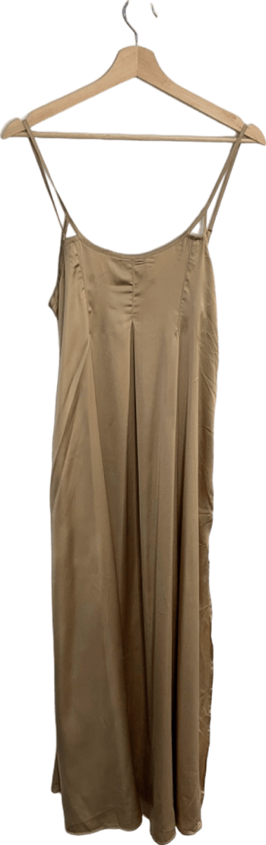 Anthropologie Beige Satin Slip Dress XS - Reliked