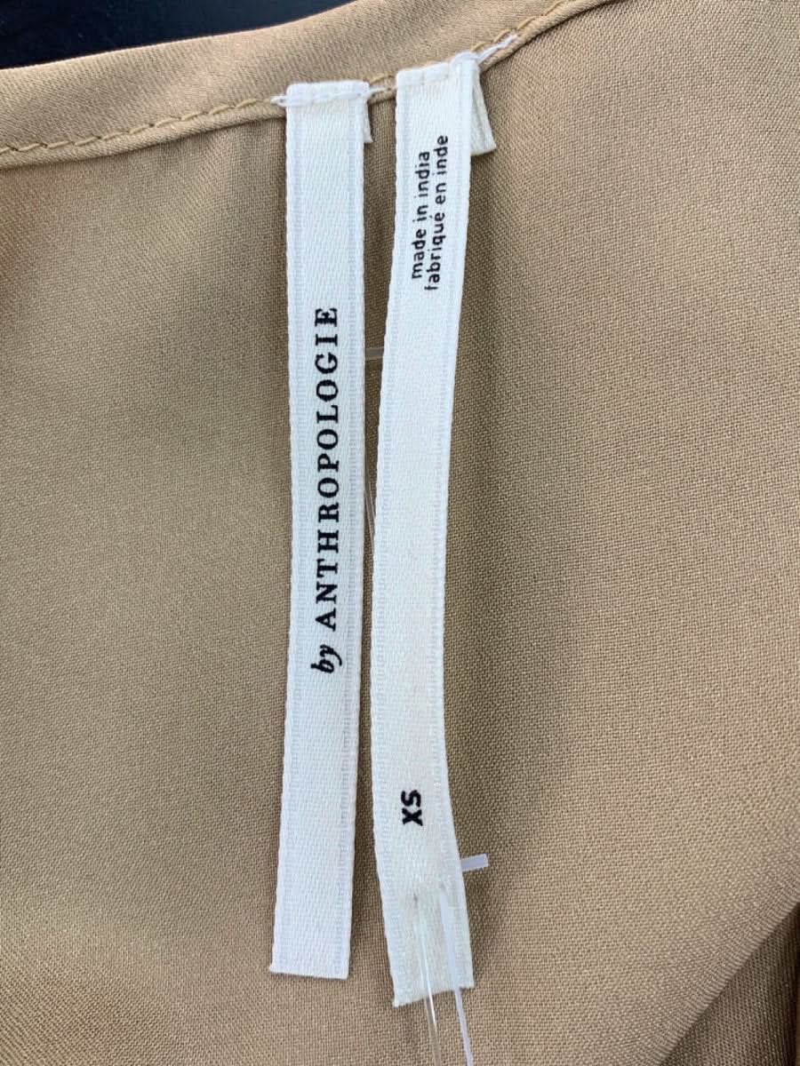 Anthropologie Beige Satin Slip Dress XS - Reliked