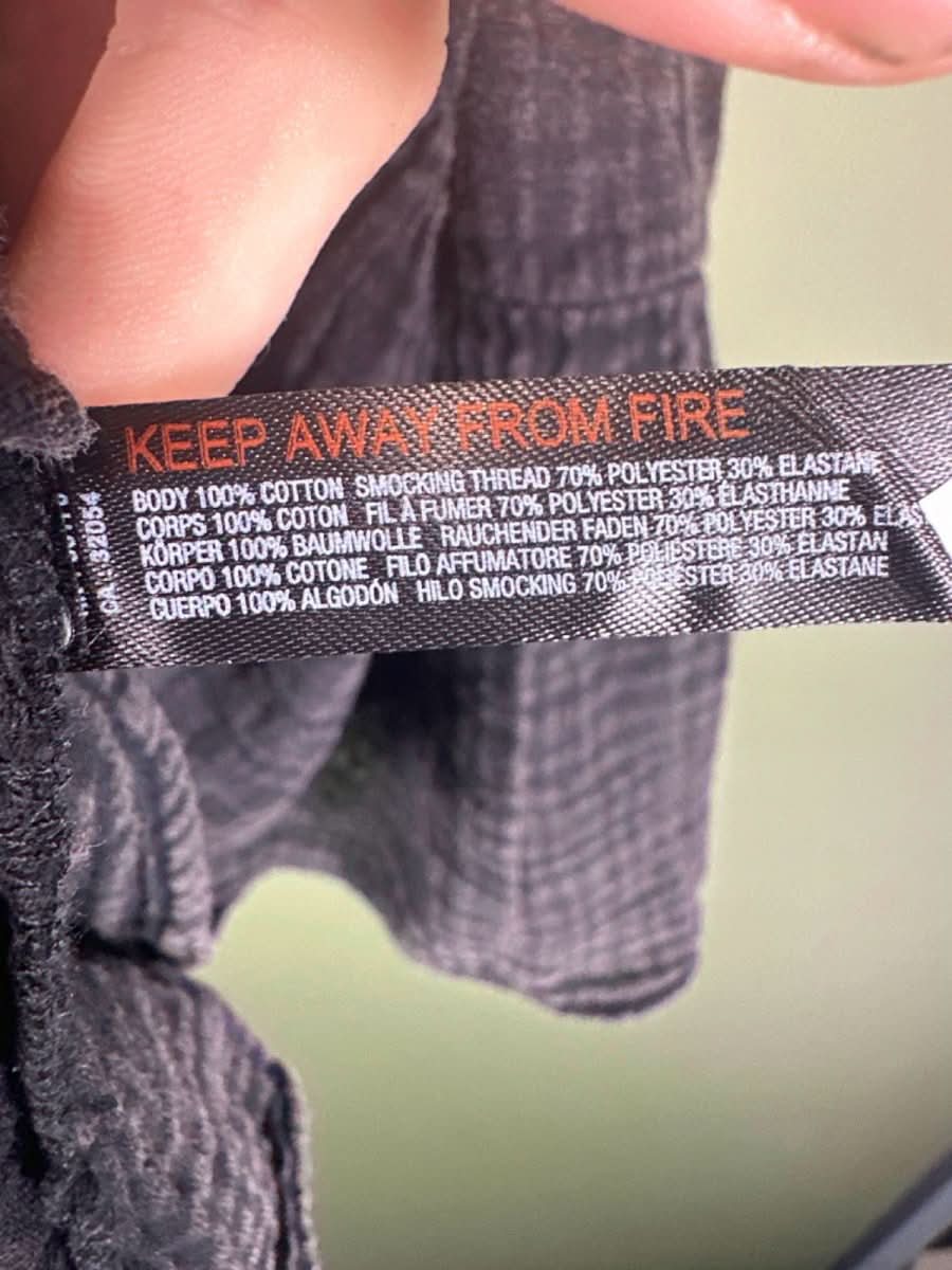 Anthropologie Black The Marisol Smocked Mini Dress UK L - Reliked