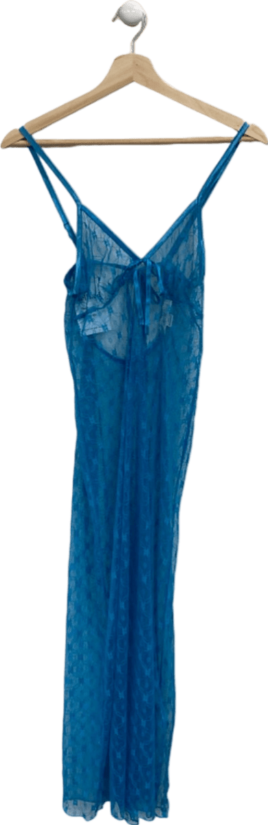 Anthropologie Light Before Dark Blue Lace Slip Dress XS - Reliked