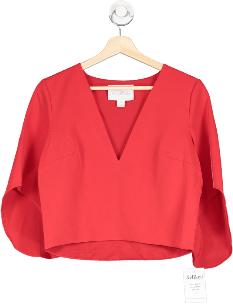 Anthropologie Mare Mare Red Three - Quarter Sleeve Top XS - Reliked