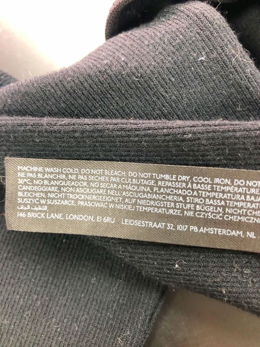 Anthropologie Out From Under Black Asymmetric Long Sleeve Top UK L - Reliked