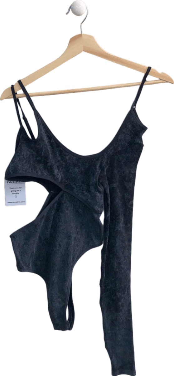Anthropologie Out From Under Black Asymmetrical Cutout Bodysuit Size S - Reliked