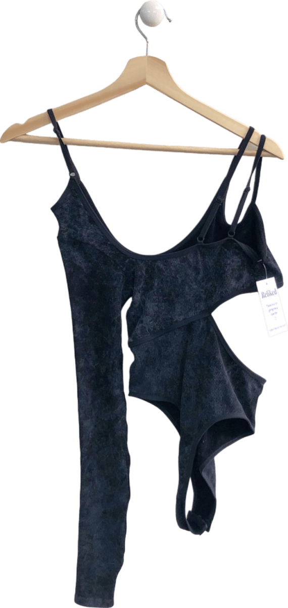 Anthropologie Out From Under Black Asymmetrical Cutout Bodysuit Size S - Reliked