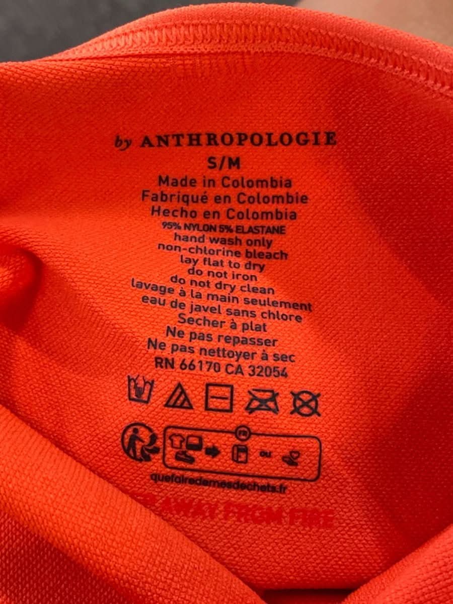 Anthropologie Red Long Sleeve Cutout Bodysuit S/M - Reliked