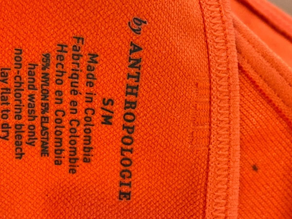 Anthropologie Red Long Sleeve Cutout Bodysuit S/M - Reliked