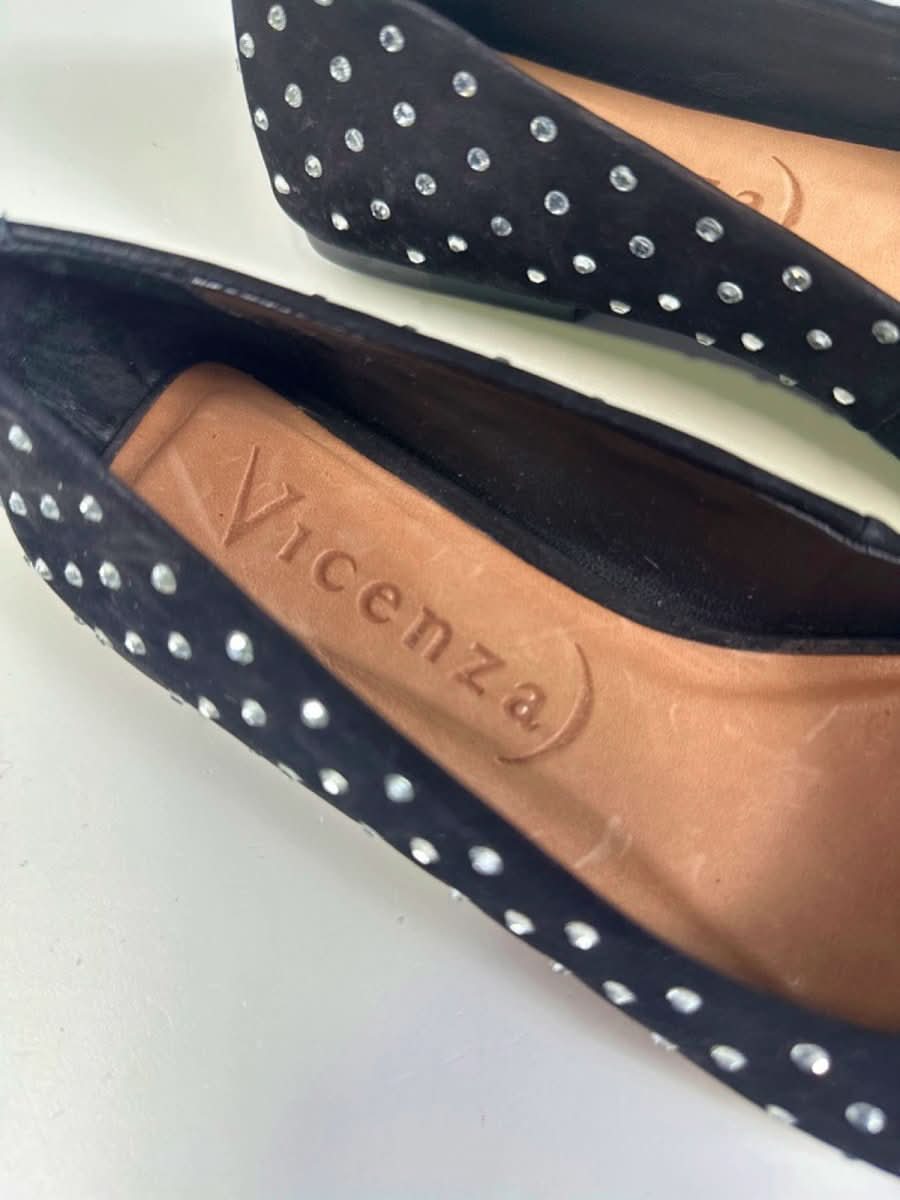 Anthropologie Vicenza Black Studded Ballet Flats EU 37 UK 4 - Reliked