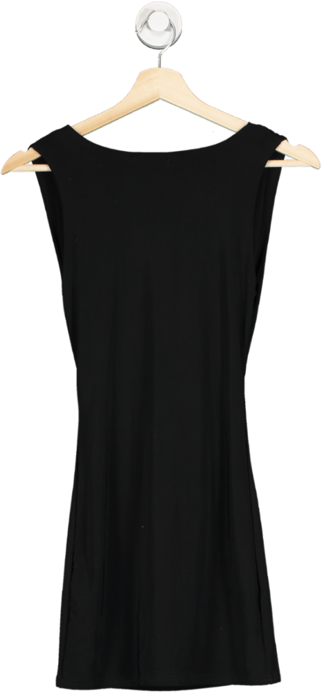 Anthropologie Wavey Black Sleeveless Dress UK 6 - Reliked