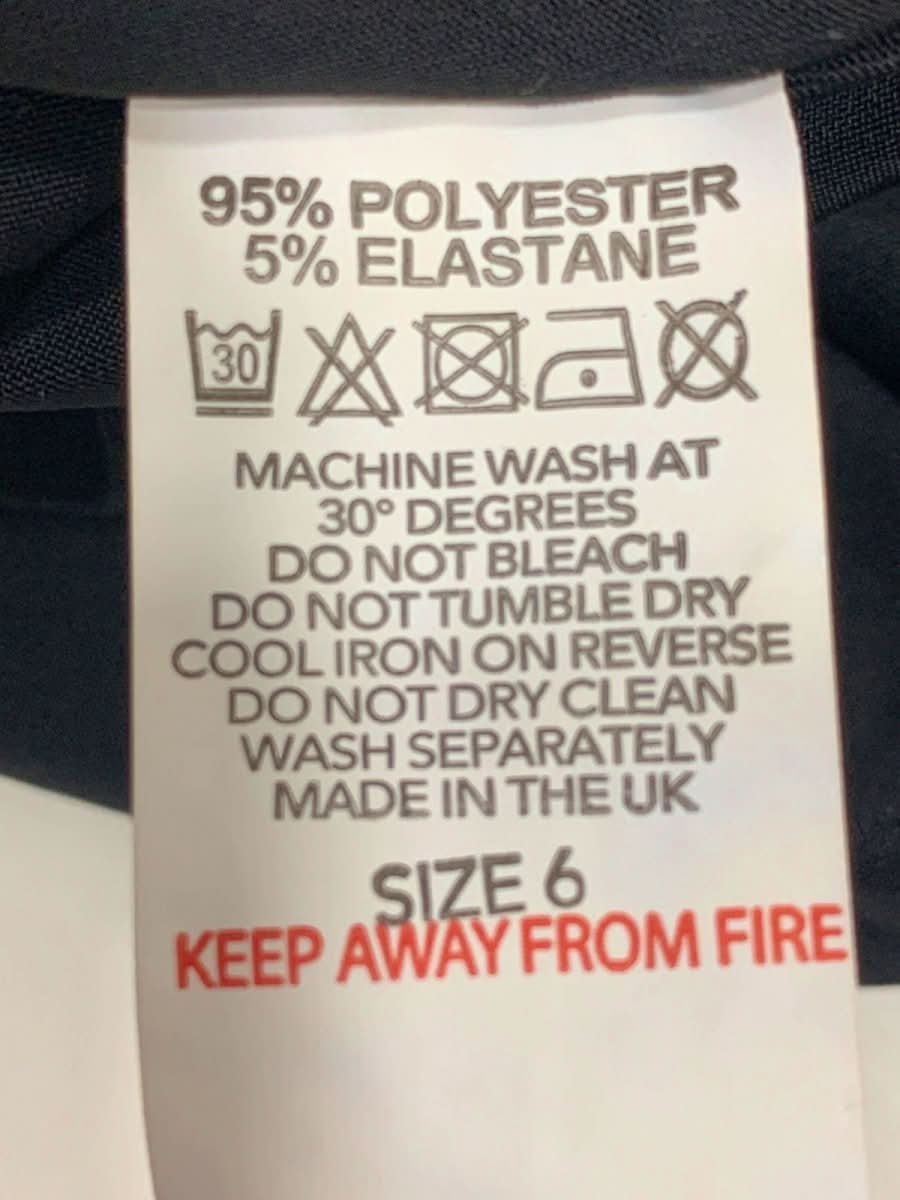 Anthropologie Wavey Black Sleeveless Dress UK 6 - Reliked