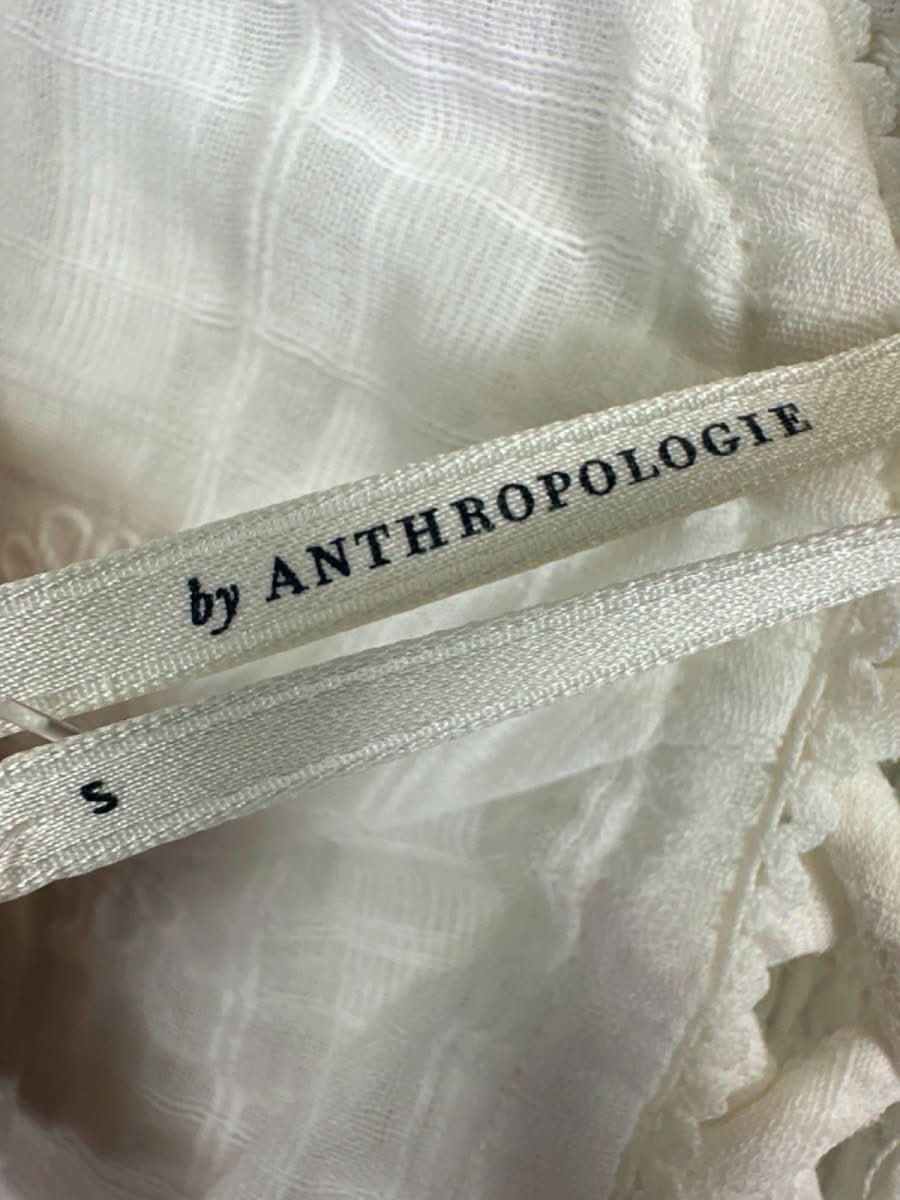 Anthropologie White Cap Sleeve Smocked Dress S - Reliked