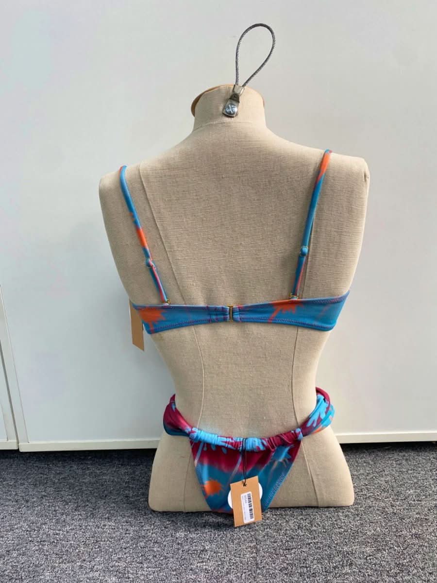 Anthropologie Wild Lovers Multicolour Tropical Print Bikini Set UK S - Reliked