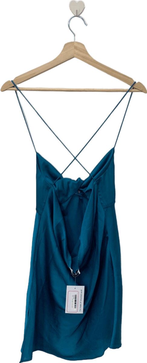 Anthropologie Wild Lovers Teal Strappy Mini Dress Small - Reliked
