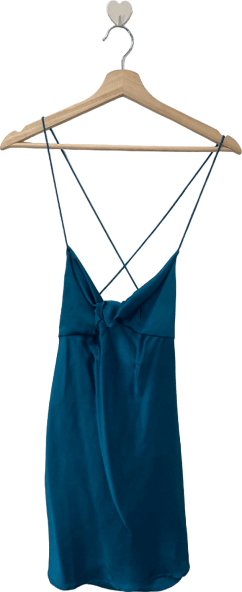 Anthropologie Wild Lovers Teal Strappy Mini Dress Small - Reliked