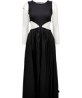 APLN SEOUL Black Cut Out Midi Dress UK M/L - Reliked