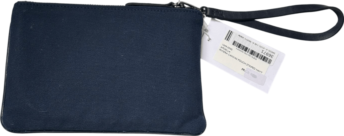 Apoella Blue Riviera Canvas Pouch Striped One Size - Reliked
