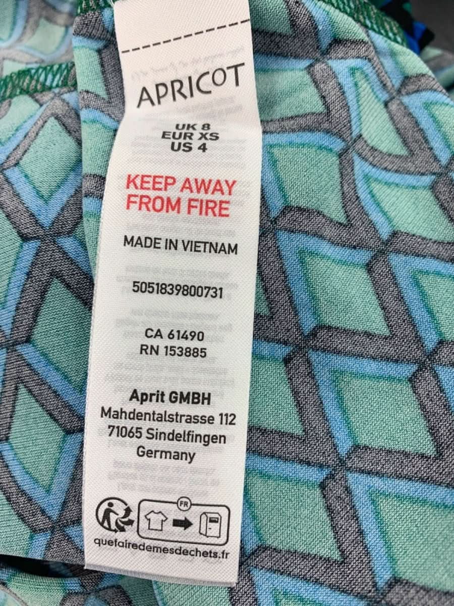 Apricot Green Mini Diamond Draped Wrap Dress UK 8 - Reliked