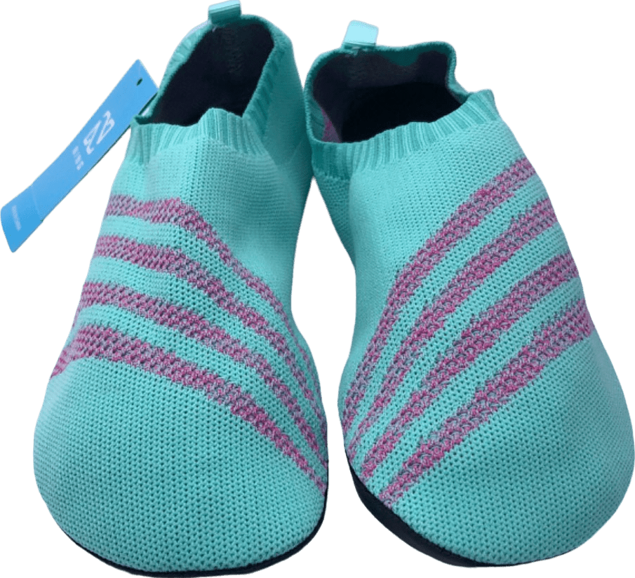 Aqua Blue Knit Yoga Slippers / Aqua Watersport trainers UK 8.5/9.5 - Reliked