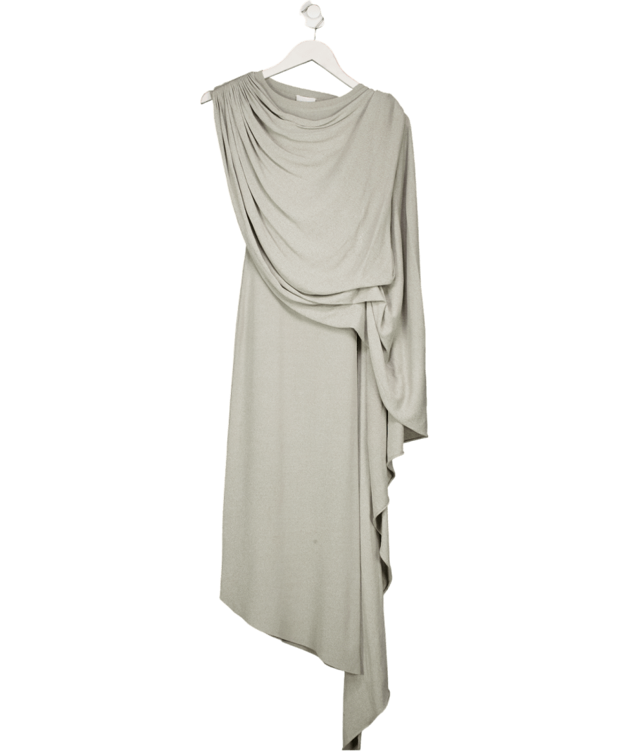 Arak II Grey Sheer Gathered Maxi Dress UK S - Reliked