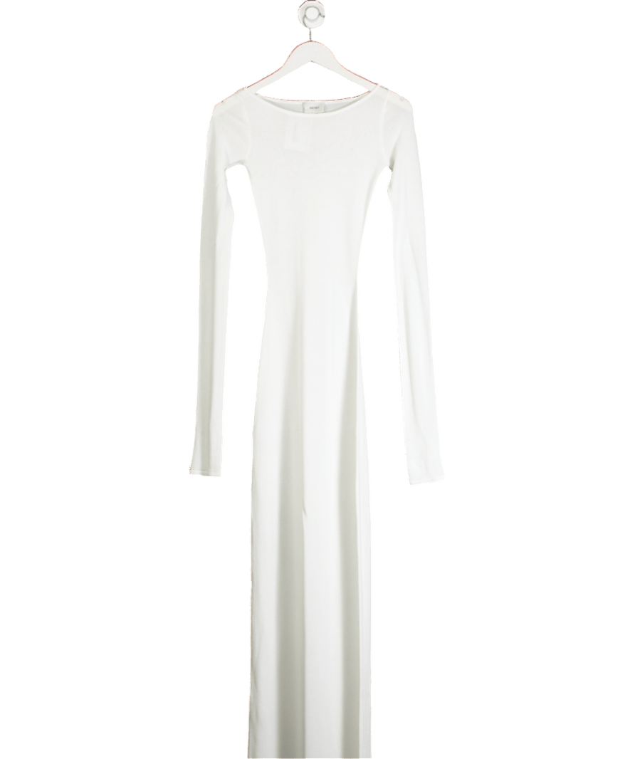 Arakii White Long Sleeve Maxi Dress UK XS - Reliked