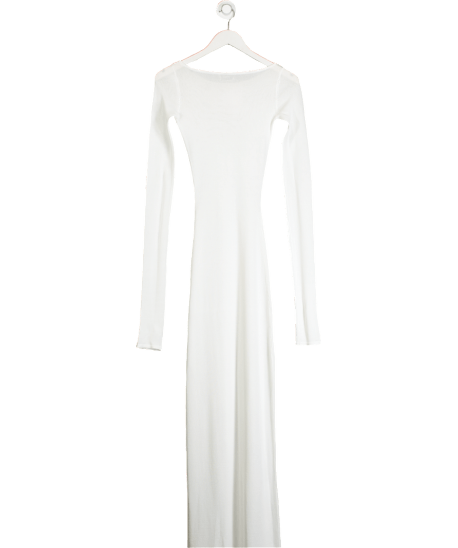 Arakii White Long Sleeve Maxi Dress UK XS - Reliked