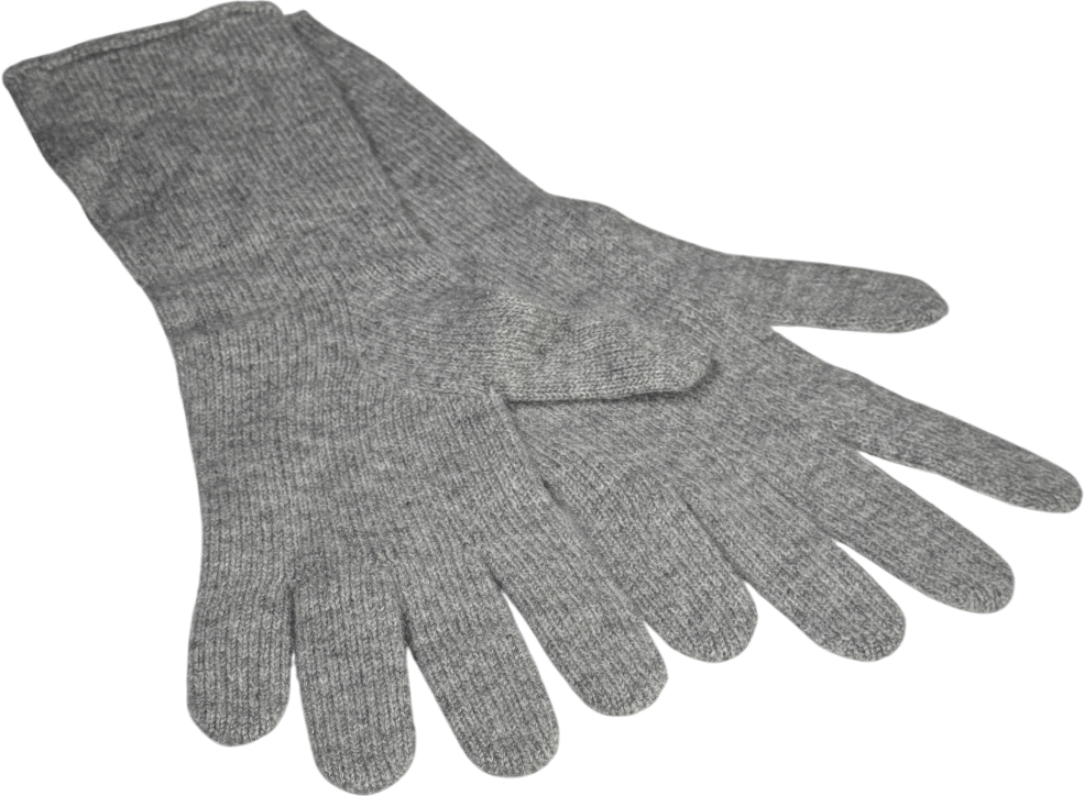 Arch4 100% Grey Cashmere Long Gloves One Size - Reliked