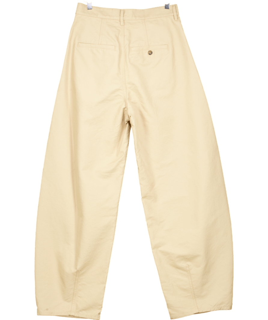 Arket Beige Barrel - leg Trousers UK 8 - Reliked