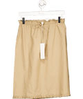 Arket Beige Linen - cotton Frill Skirt UK 6 - Reliked