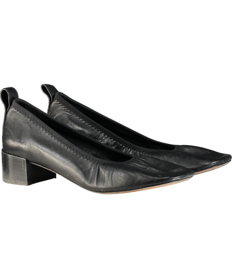 Arket Black Heeled Leather Ballerinas UK 5 EU 38 👠 - Reliked