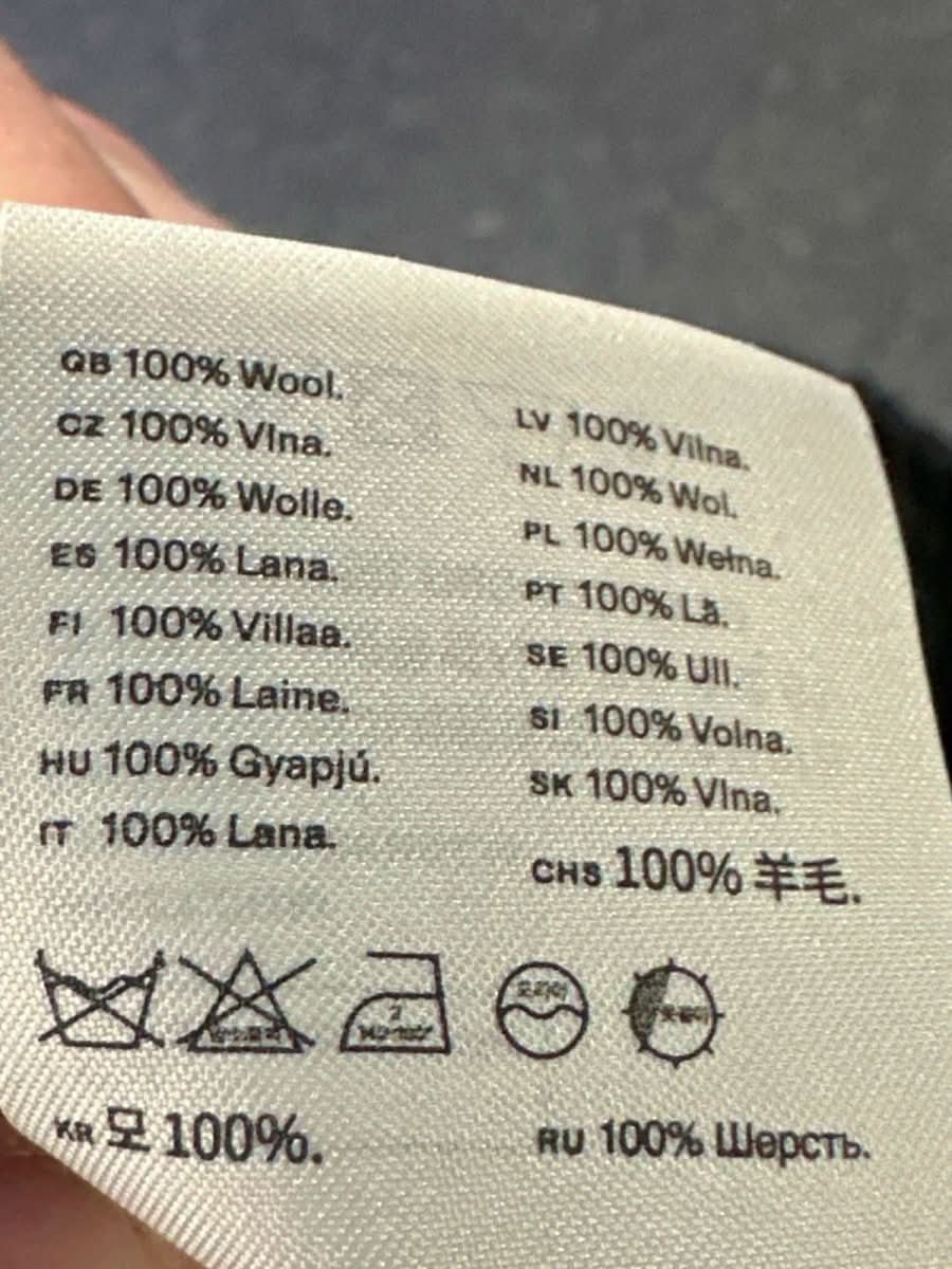 Arket Black High Waist Straight leg Wool Suit Trouser UK 10 - Reliked