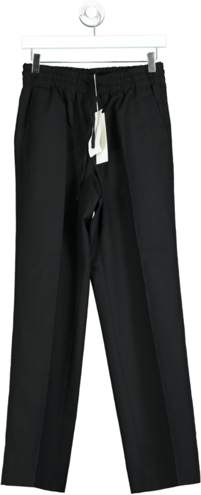 Arket Black High Waist Straight leg Wool Suit Trouser UK 10 - Reliked