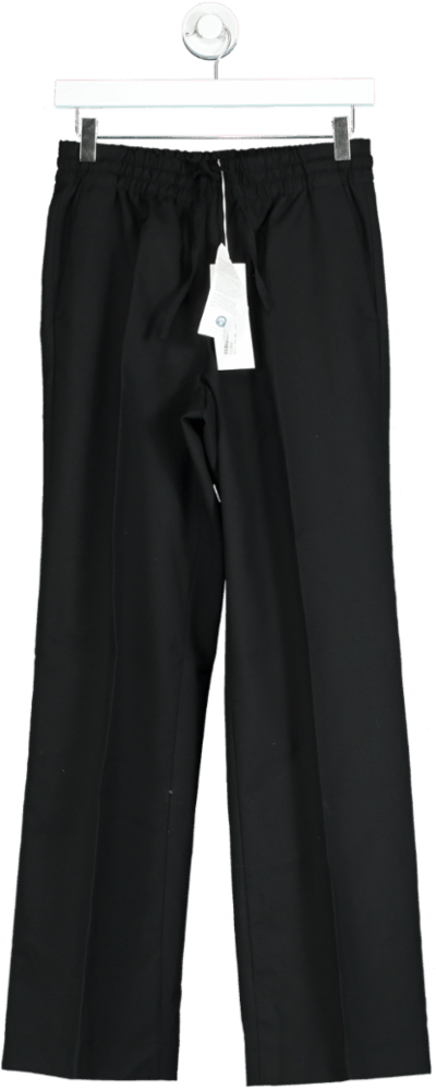 Arket Black High Waist Straight leg Wool Suit Trouser UK 10 - Reliked