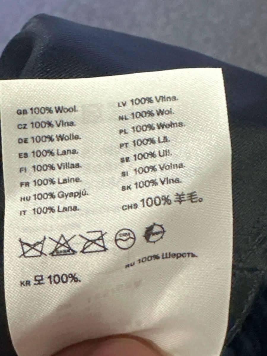 Arket Black High Waist Straight leg Wool Suit Trouser UK 10 - Reliked