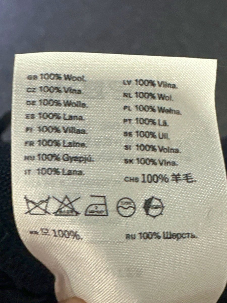 Arket Black High Waist Straight leg Wool Suit Trouser UK 12 - Reliked