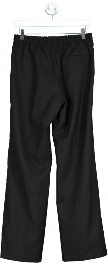 Arket Black High Waist Straight leg Wool Suit Trouser UK 12 - Reliked